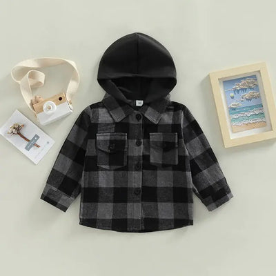 Vintage Autumn Children's Flannel Hoodies