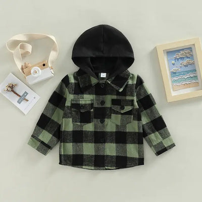Vintage Autumn Children's Flannel Hoodies